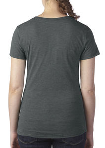 T-shirt publicitaire femme manches courtes | Women`s Tri-Blend Heather Dark Grey