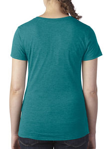 T-shirt publicitaire femme manches courtes | Women`s Tri-Blend Heather Galapagos Blue