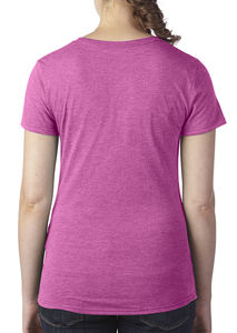 T-shirt publicitaire femme manches courtes | Women`s Tri-Blend Heather Raspberry