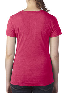 T-shirt publicitaire femme manches courtes | Women`s Tri-Blend Heather Red