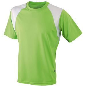 Tee shirt Sport Publicitaire - Yoroo Vert citron Blanc