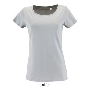 Tee-shirt personnalisé femme manches courtes | Milo Women Gris pur