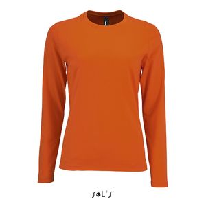 Tee-shirt personnalisé femme manches longues | Imperial LSL Women Orange