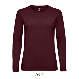 Tee-shirt personnalisé femme manches longues | Imperial LSL Women Oxblood