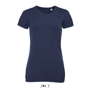 Tee-shirt publicitaire col rond femme | Millenium Women French marine