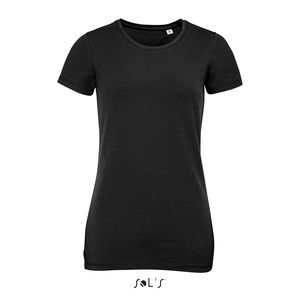 Tee-shirt publicitaire col rond femme | Millenium Women Noir profond