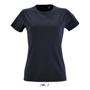 Tee-shirt publicitaire femme col rond ajusté | Imperial Fit Women French marine