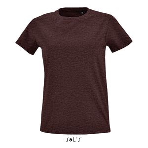 Tee-shirt publicitaire femme col rond ajusté | Imperial Fit Women Oxblood chiné