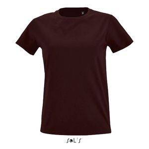 Tee-shirt publicitaire femme col rond ajusté | Imperial Fit Women Oxblood