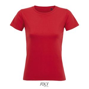 Tee-shirt publicitaire femme col rond ajusté | Imperial Fit Women Rouge