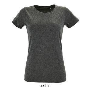 Tee-shirt publicitaire femme col rond ajusté | Regent Fit Women Anthracite chiné