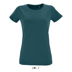 Tee-shirt publicitaire femme col rond ajusté | Regent Fit Women Bleu canard