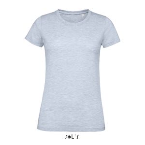 Tee-shirt publicitaire femme col rond ajusté | Regent Fit Women Bleu ciel chiné
