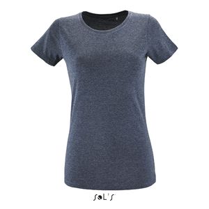 Tee-shirt publicitaire femme col rond ajusté | Regent Fit Women Denim chiné