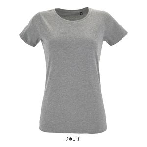 Tee-shirt publicitaire femme col rond ajusté | Regent Fit Women Gris chiné