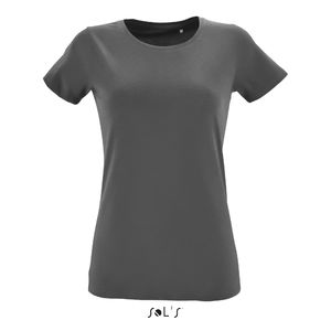 Tee-shirt publicitaire femme col rond ajusté | Regent Fit Women Gris foncé