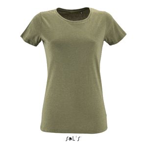 Tee-shirt publicitaire femme col rond ajusté | Regent Fit Women Kaki chiné