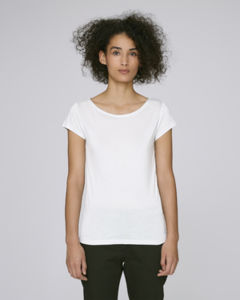 T-shirt col bateau femme | Stella Glows Modal White