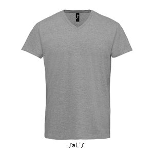 Tee-shirt publicitaire homme col V | Imperial V Men Gris chiné