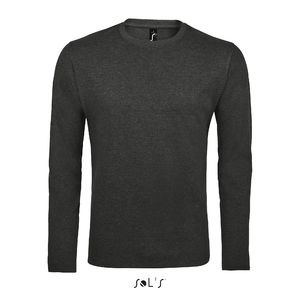 Tee-shirt publicitaire homme manches longues | Imperial LSL Men Anthracite chiné