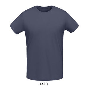 Tee-shirt publicitaire jersey col rond ajusté homme | Martin Men Gris souris