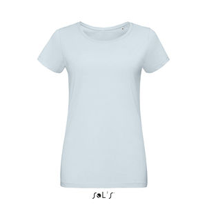 Tee-shirt publicitaire jersey femme | Martin Women Bleu crémeux