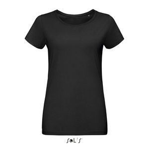 Tee-shirt publicitaire jersey femme | Martin Women Noir profond