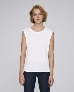 T-shirt sans manches modal femme  | Stella Sparkles Modal White