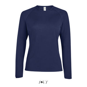 Tee-shirt publicitaire sport femme | Sporty LSL Women French marine