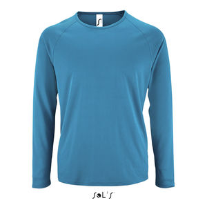 Tee-shirt publicitaire sport homme | Sporty LSl Men Aqua