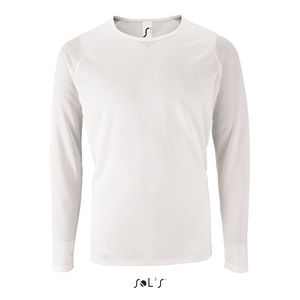 Tee-shirt publicitaire sport homme | Sporty LSl Men Blanc