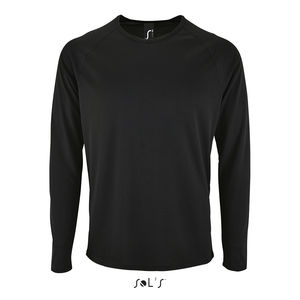 Tee-shirt publicitaire sport homme | Sporty LSl Men Noir