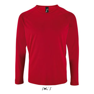 Tee-shirt publicitaire sport homme | Sporty LSl Men Rouge