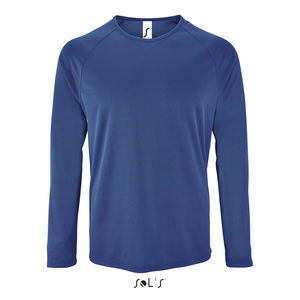 Tee-shirt publicitaire sport homme | Sporty LSl Men Royal