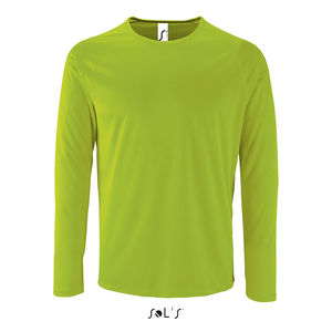 Tee-shirt publicitaire sport homme | Sporty LSl Men Vert fluo