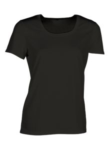 Tee-shirt respirant femme sans étiquette de marque publicitaire | No label sport tee-shirt women Black