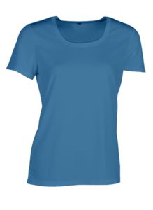 Tee-shirt respirant femme sans étiquette de marque publicitaire | No label sport tee-shirt women Electric Blue