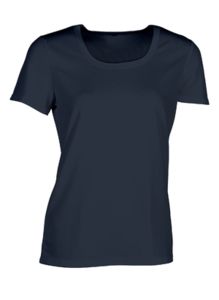 Tee-shirt respirant femme sans étiquette de marque publicitaire | No label sport tee-shirt women Navy