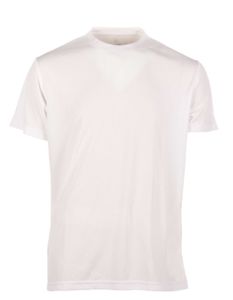 Tee-shirt respirant sans étiquette de marque homme publicitaire | No label sport tee-shirt men White