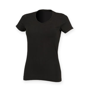 Tee-Shirts marketing The Feel Good V-Neck Women SK122 Black