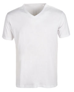 Tee-Shirts publicitaires Men's  No Label V Neck T-Shirt SE683 White