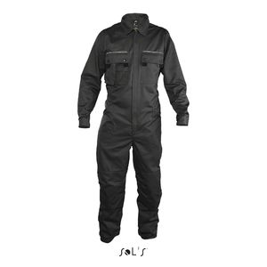 Combinaison publicitaire workwear simple zip | Solstice Pro Gris foncé