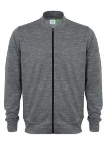 Veste de sport grand zip publicitaire | Track top Grey Marl