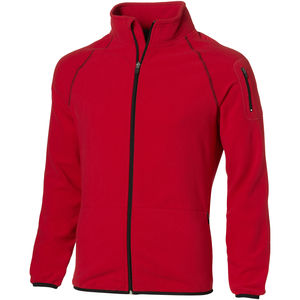 Veste personnalisée micro-polaire full zip Drop Shot Rouge