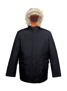 Veste publicitaire homme manches longues avec capuche | Classic Parka Black