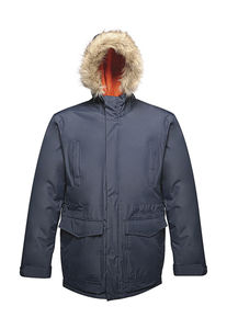 Veste publicitaire homme manches longues avec capuche | Classic Parka Navy