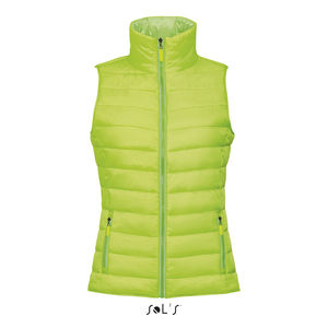 Doudoune personnalisée sans manche light femme | Wave Women Lime fluo