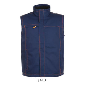 Bodywarmer publicitaire unicolore workwear homme | Worker Pro Marine prowear