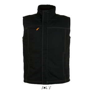 Bodywarmer publicitaire unicolore workwear homme | Worker Pro Noir