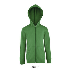 Veste publicitaire zippée à capuche | Stone Kids Vert prairie